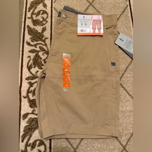 Free Country Men's Khaki Hybrid Trek Shorts